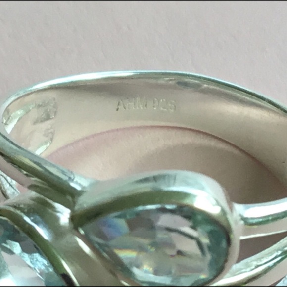 Genuine Blue Topaz .925 Sterling Silver Ring - Picture 11 of 16